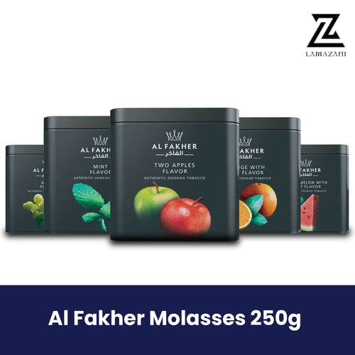Al Fakher 250g hookah molasses variety with Two Apples flavor.