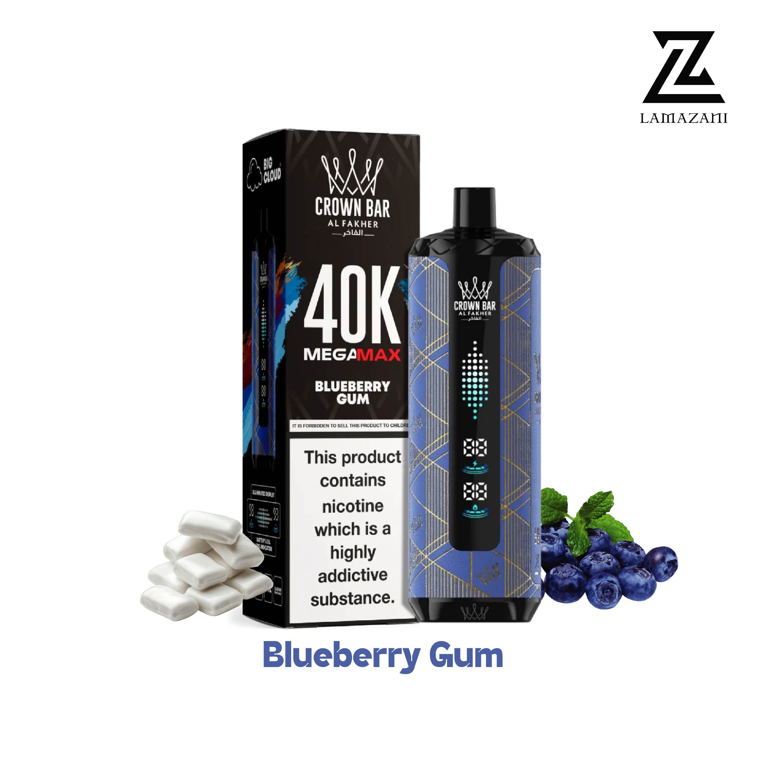 Al Fakher - Crown Bar Mega Max 40K Disposable Vape 40,000 Puffs