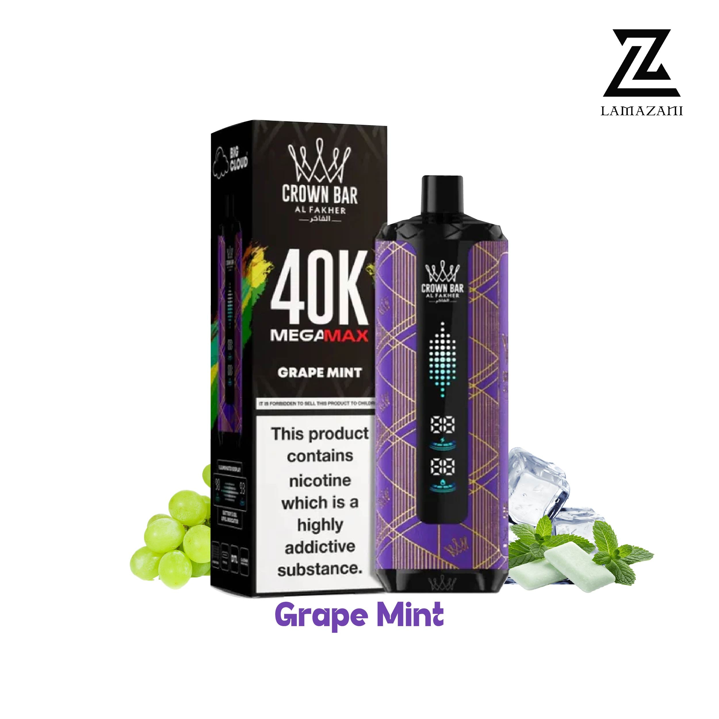 Alfakher 40k grape mint disposable vape in uae