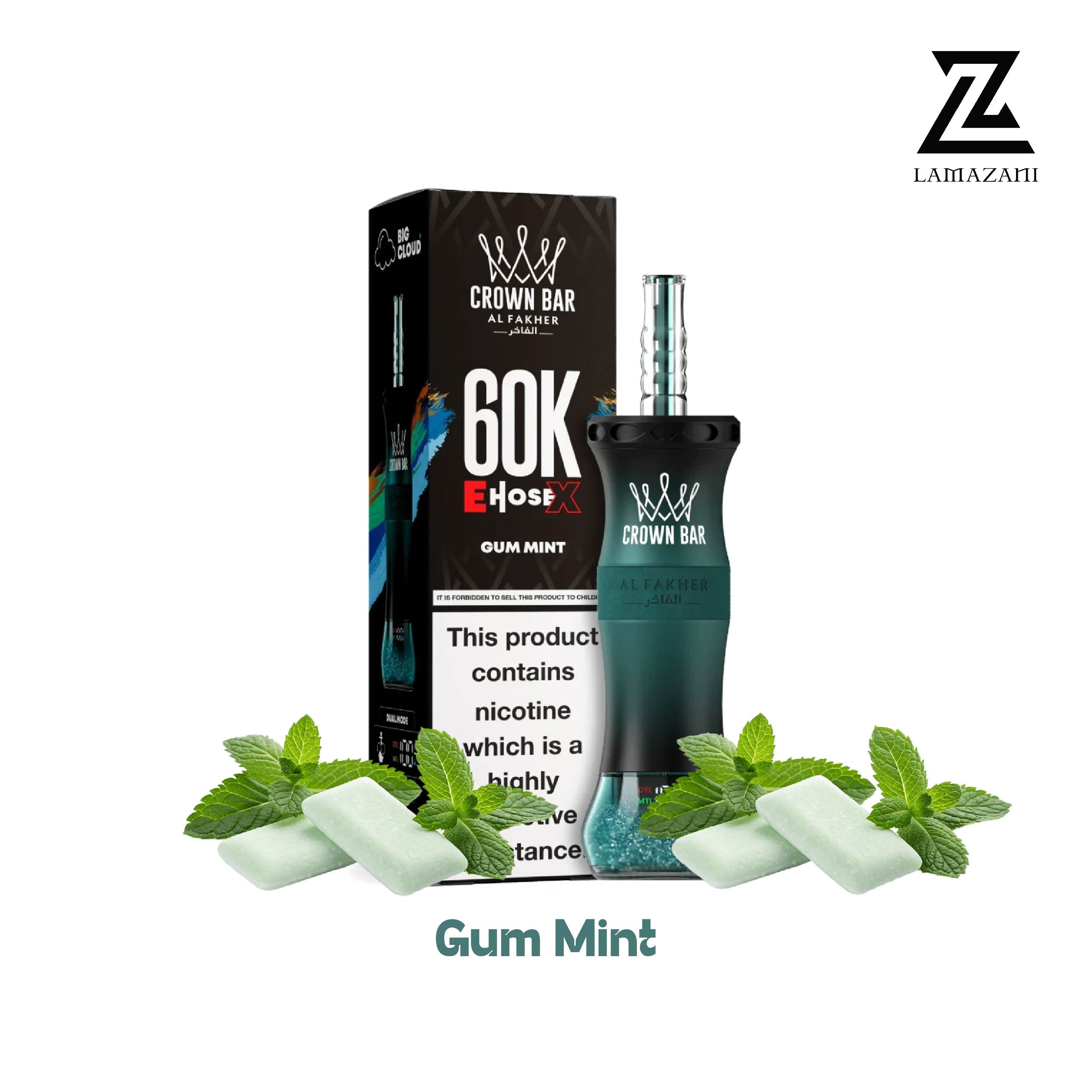 Alfakher gum mint disposable vape