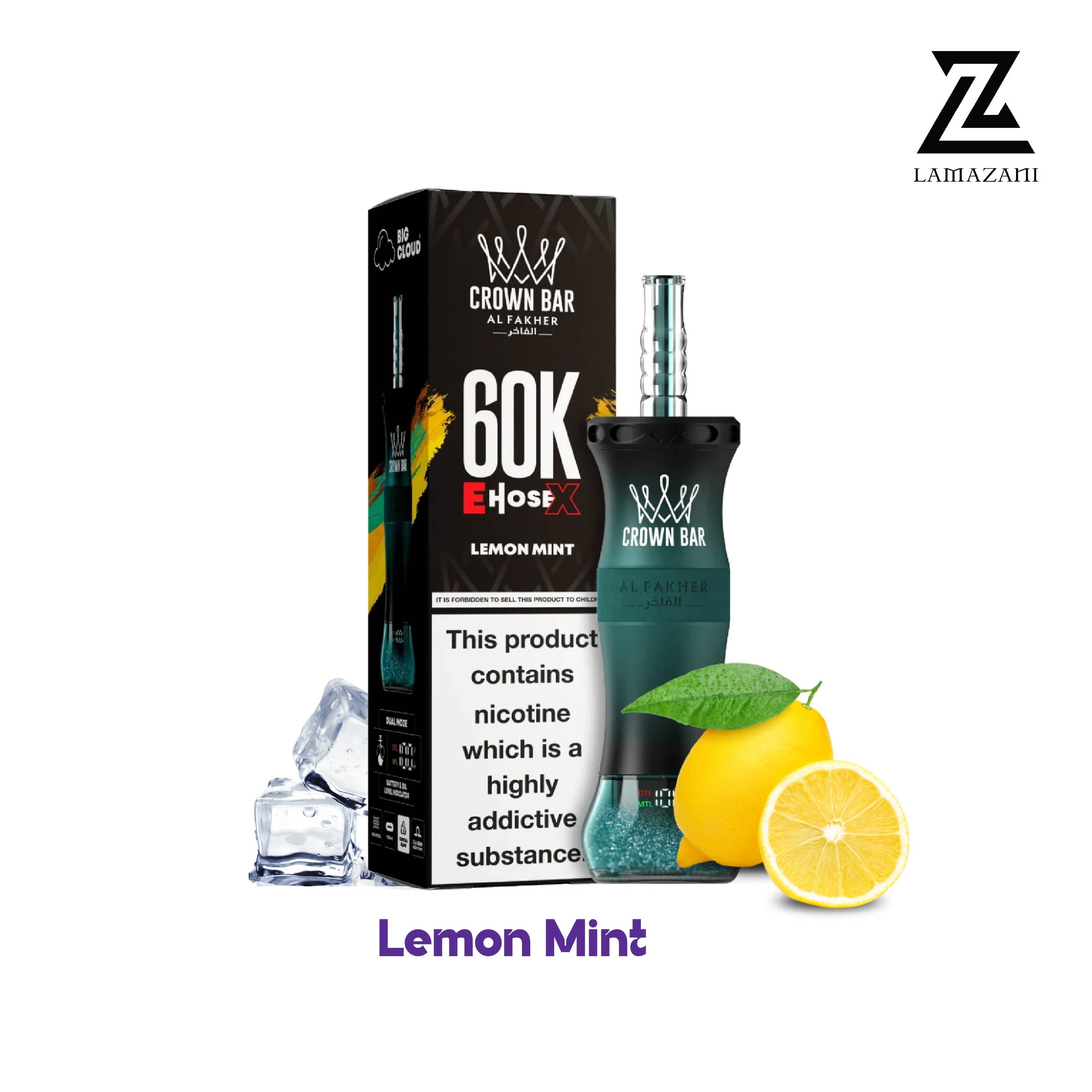 Alfakher 60k lemon mint disposable vape in uae