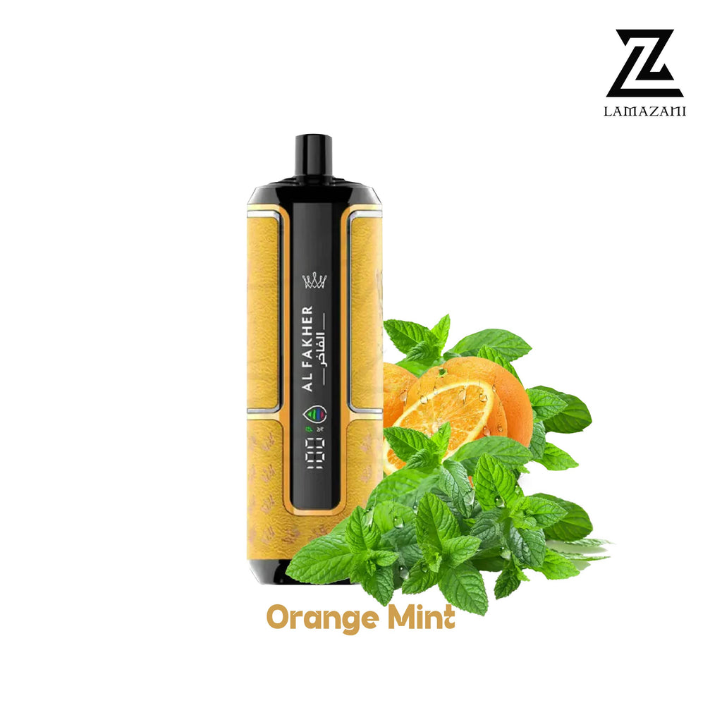 Alfakher 15k puffs  orange mint disposable vape in uae