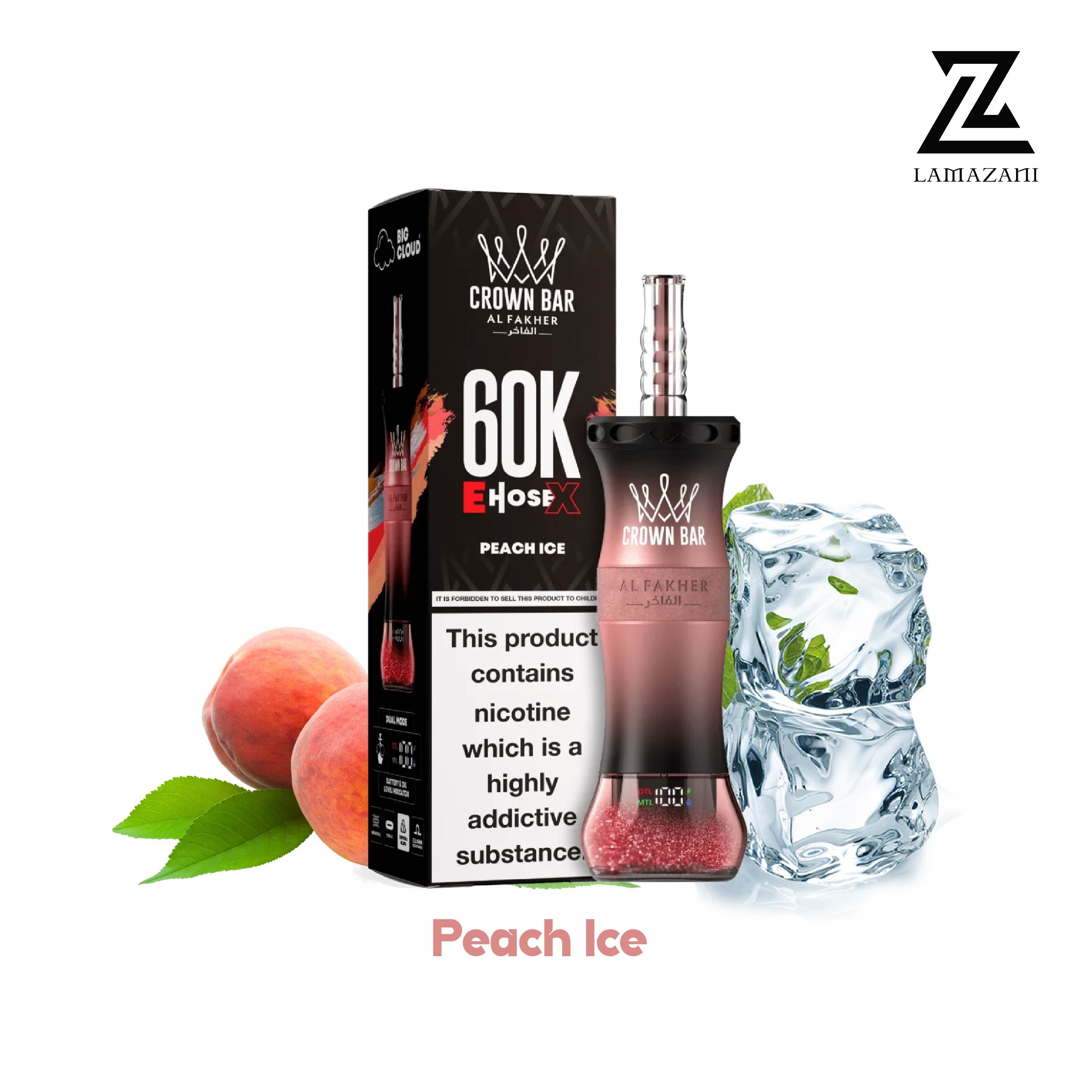 Alfakher 60k peach ice disposable vape in uae