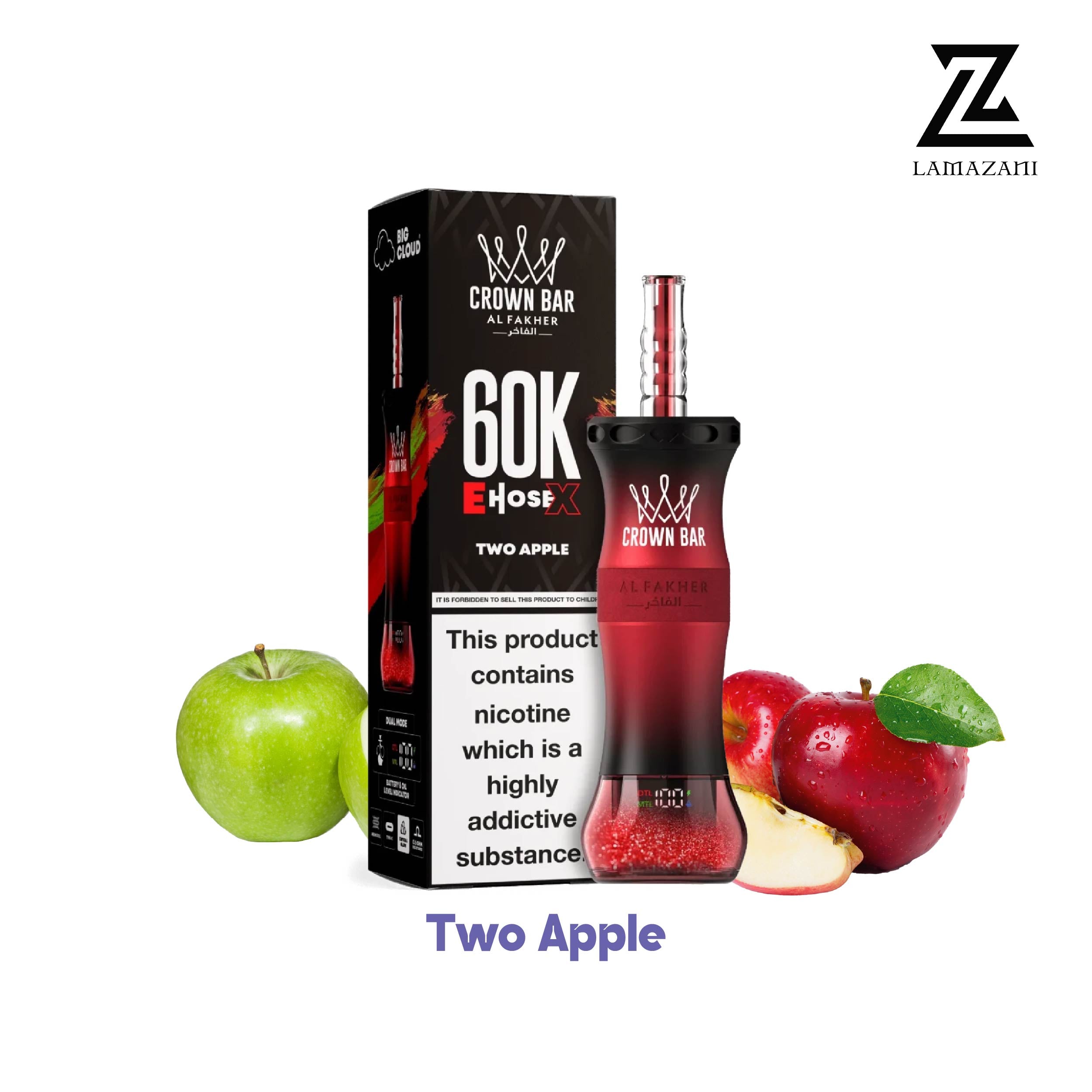 Alfakher 60k two apple disposable vape in uae