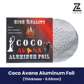 Coco Avana 14cm Hookah Foil – 0.03mm Thick, 50pcs Pack