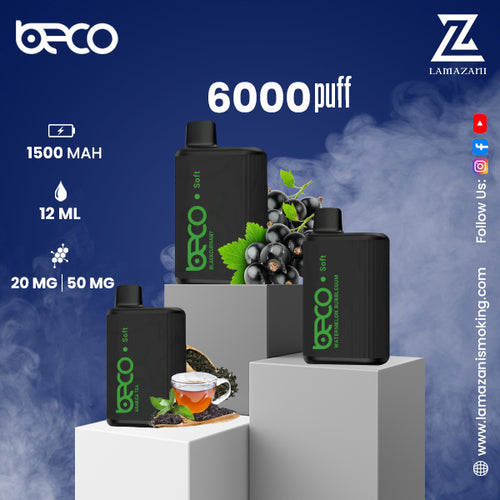 Beco Soft Disposable Vape Flavors 6000 Puffs-20mg | 50mg - Lamazani
