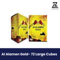 Al Alamen Gold Coconut Charcoal - 1kg Net Weight, 72 Large Cubes.