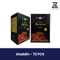 Coco Aladdin 100% Natural Coconut Charcoal - 72 Pieces premium pack.