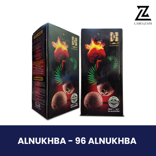 ALNUKHBA Natural Coconut Charcoal - 96 Cubes, 1kg Premium Pack.