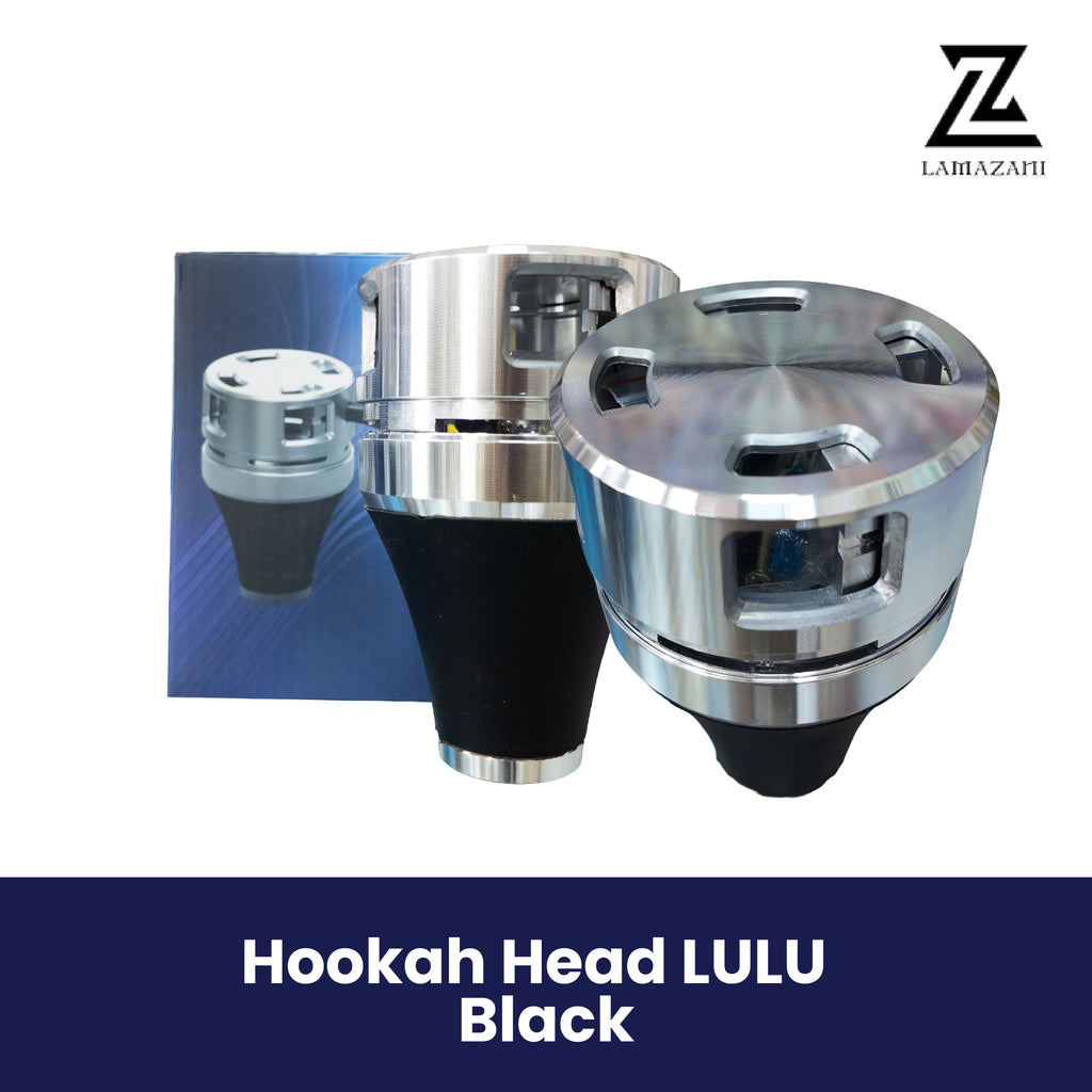 LULU Black Hookah Head with Heat Management Device