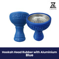 Buy Blue Silicone Hookah Head with Aluminum Bowl