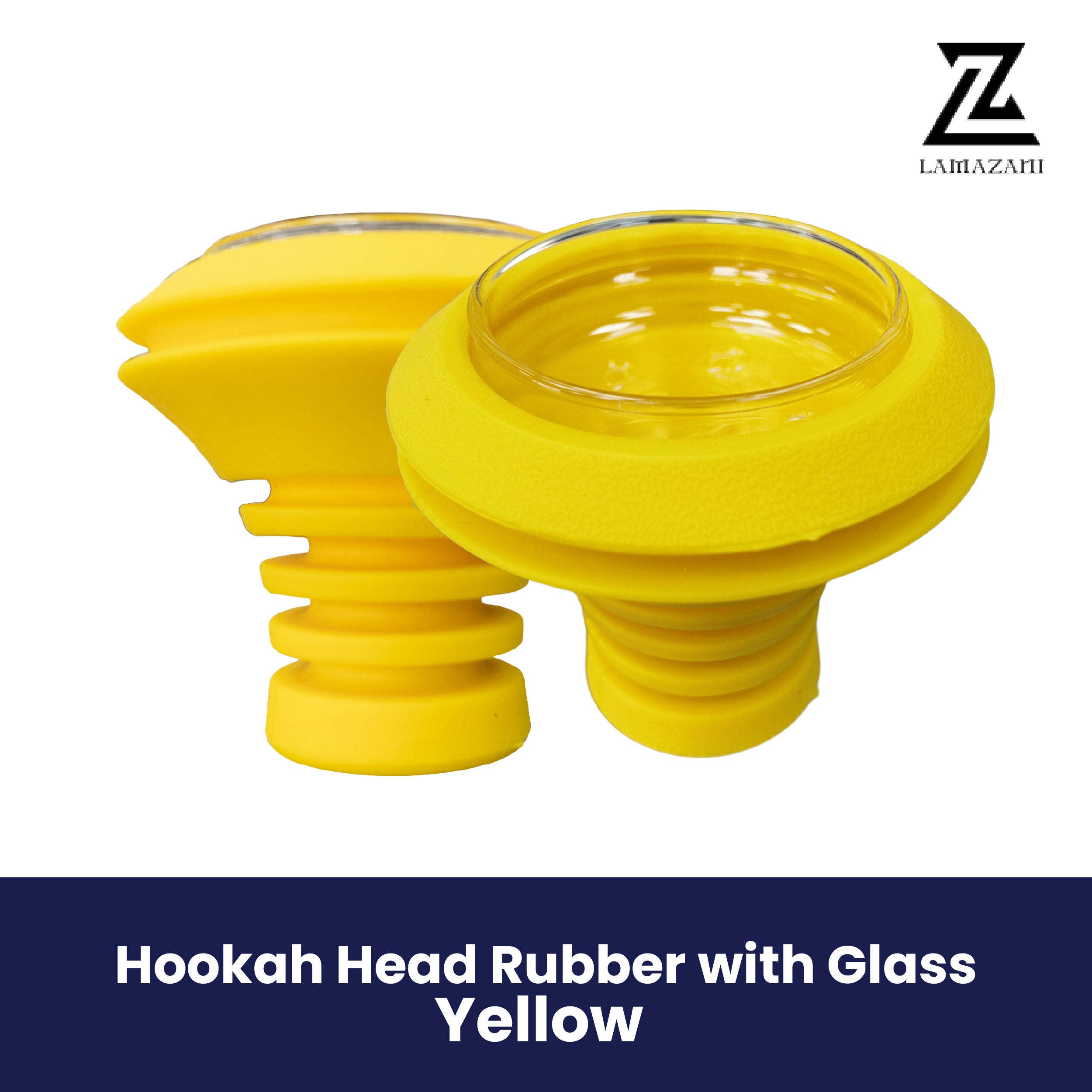 Buy Yellow Hookah Head with Glass Bowl Online UAE