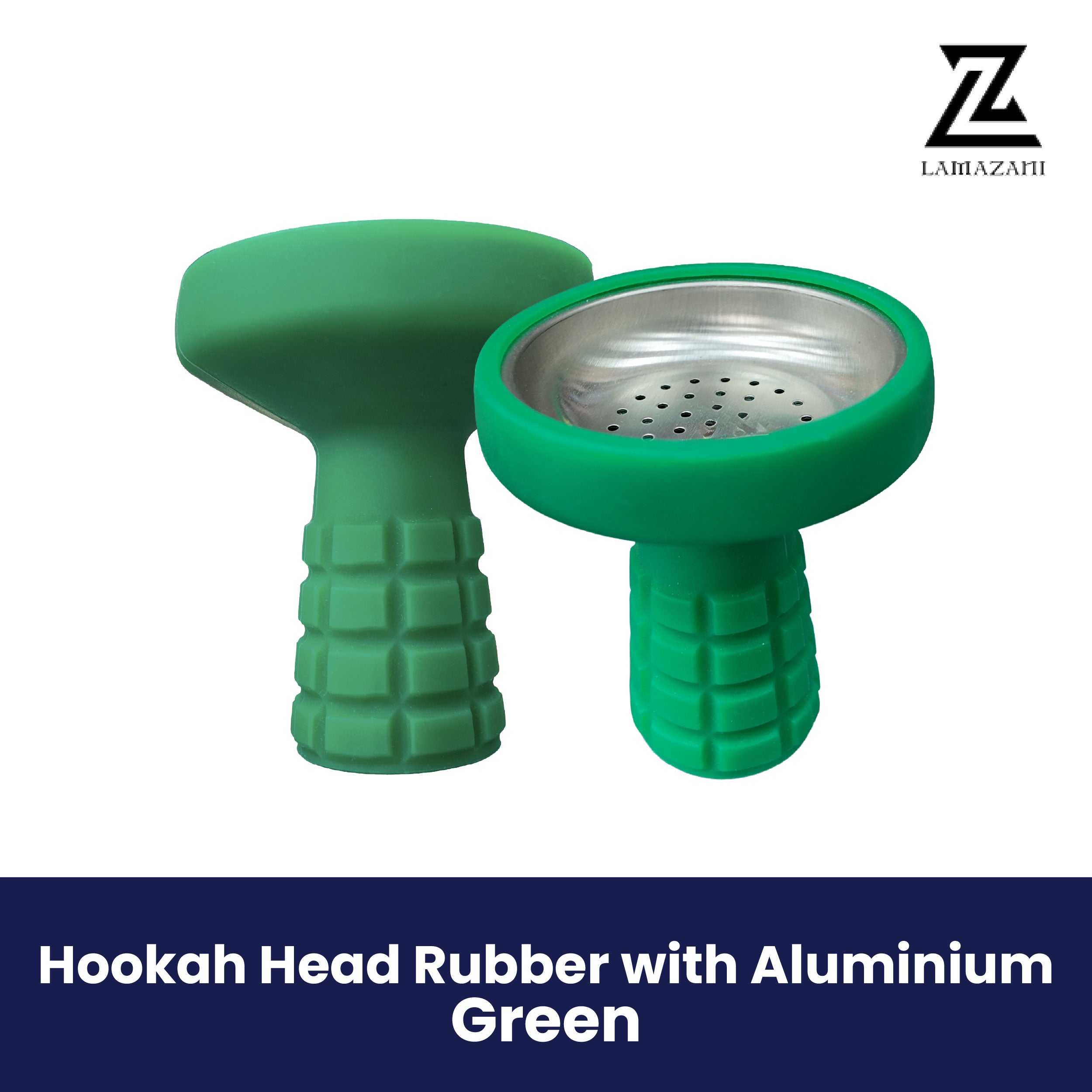 Buy Blue Silicone Hookah Head with Aluminum Bowl
