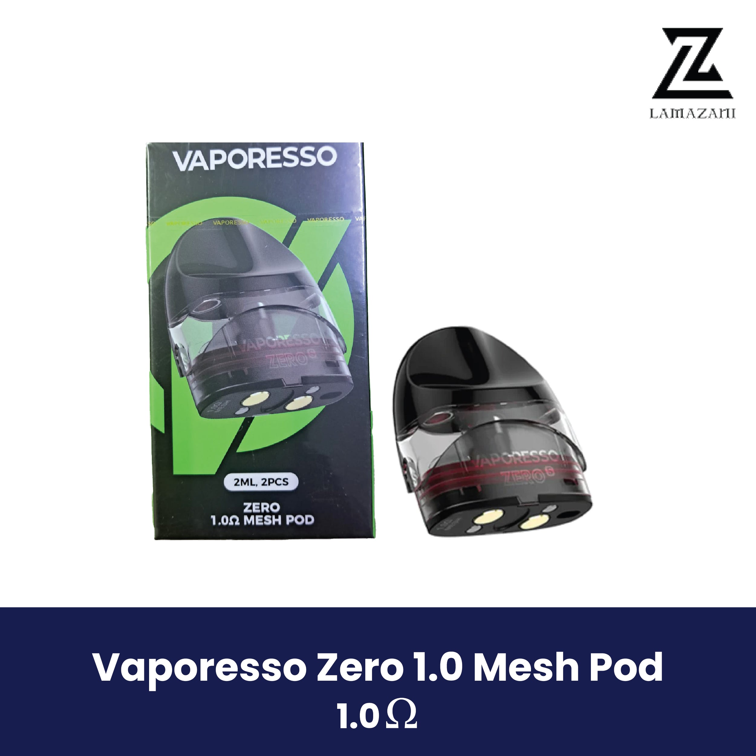 Vaporesso Zero 1.0 Mesh Pod 1.0 ohm refillable pod, 2ml capacity.