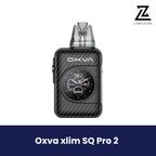 Black Oxva Xlim SQ Pro 2 pod vape with circular color screen.