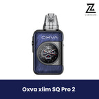 Blue Oxva Xlim SQ Pro 2 pod vape with circular color screen.