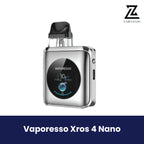Vaporesso Xros 4 Nano pod kit Titanium Silver.
