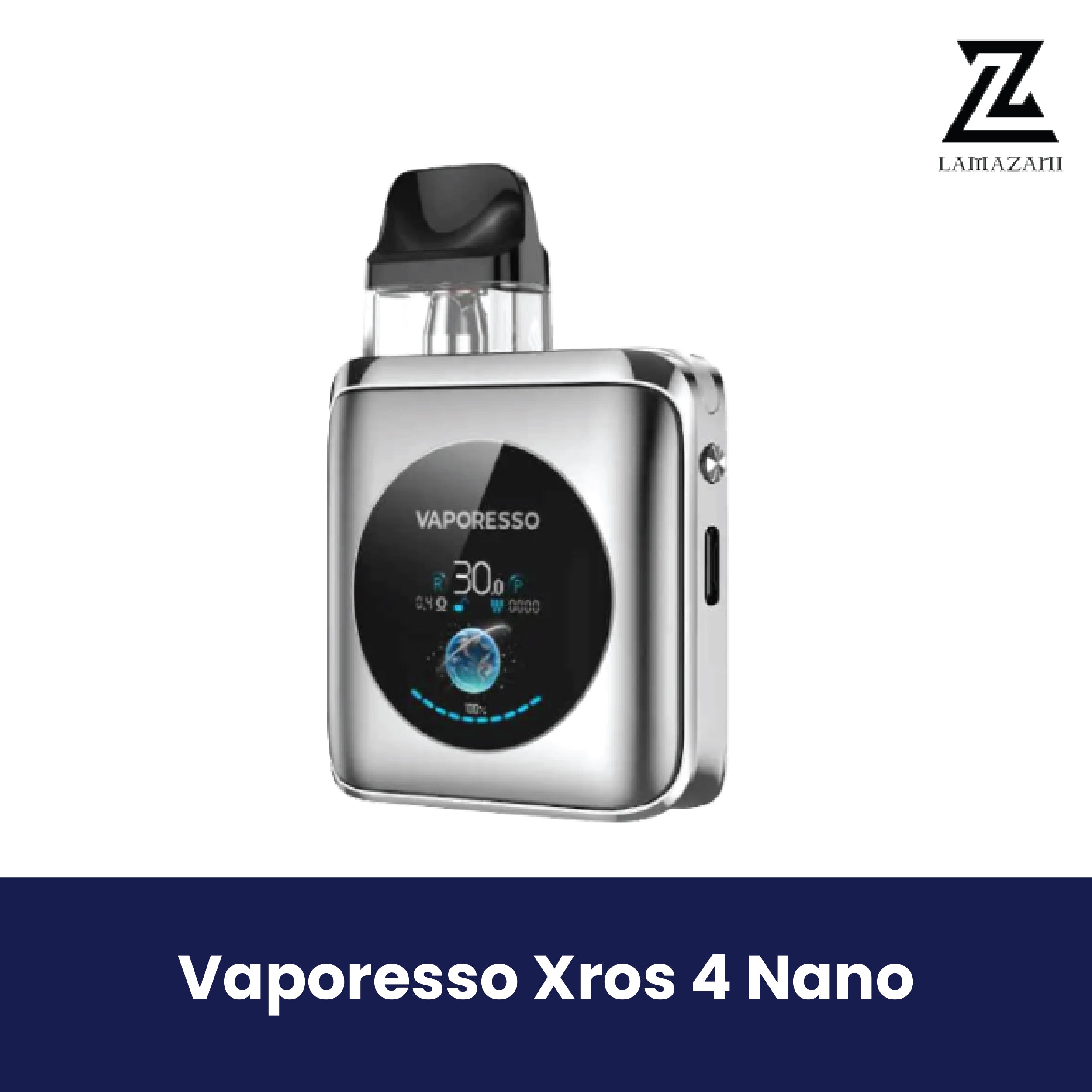 Vaporesso Xros 4 Nano pod kit Titanium Silver.