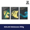 Malaki 250g premium hookah molasses in Lemon Mint and Cool Breeze.