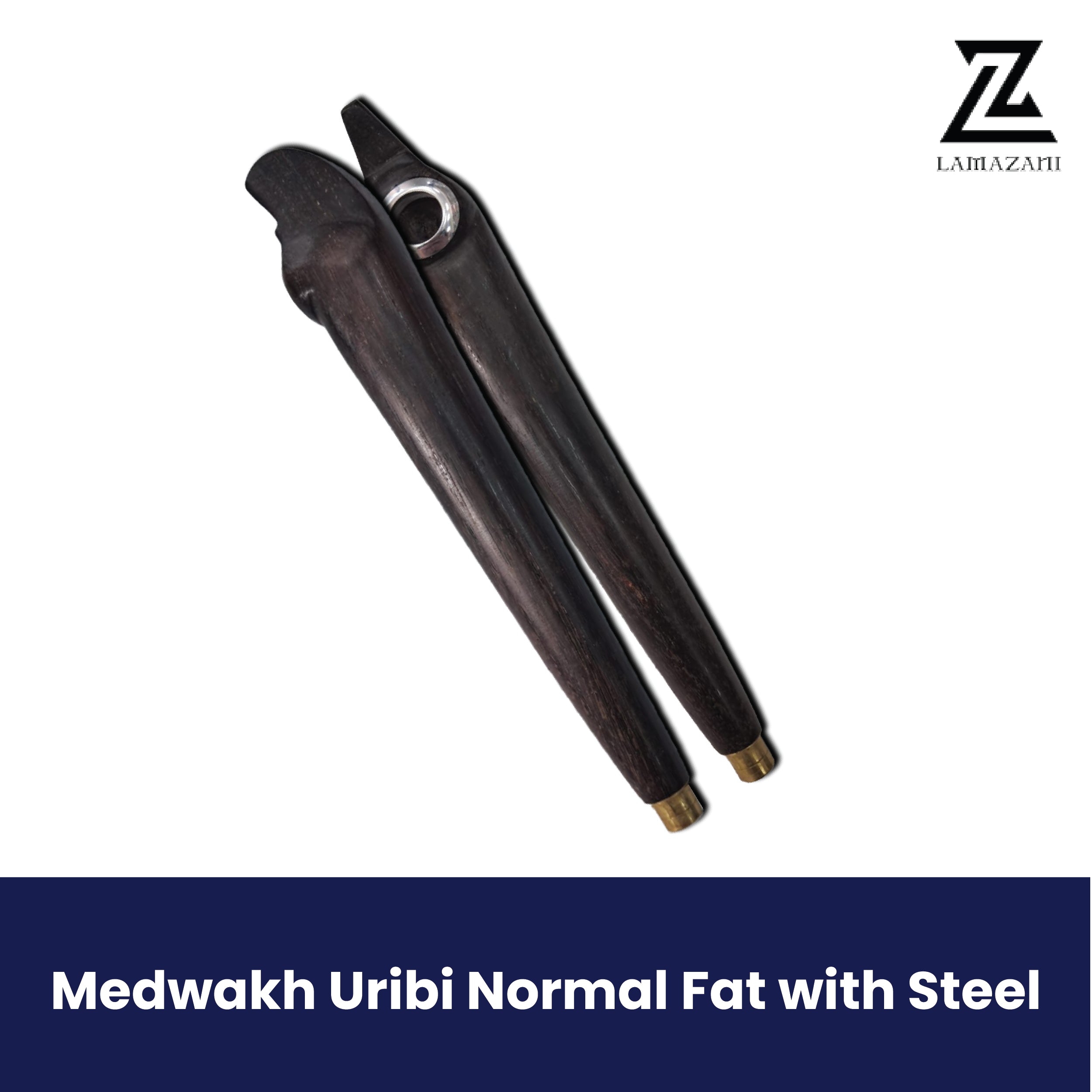 Buy Medwakh Uribi Normal Fat With Steel in UAE | Premium Dokha Pipe