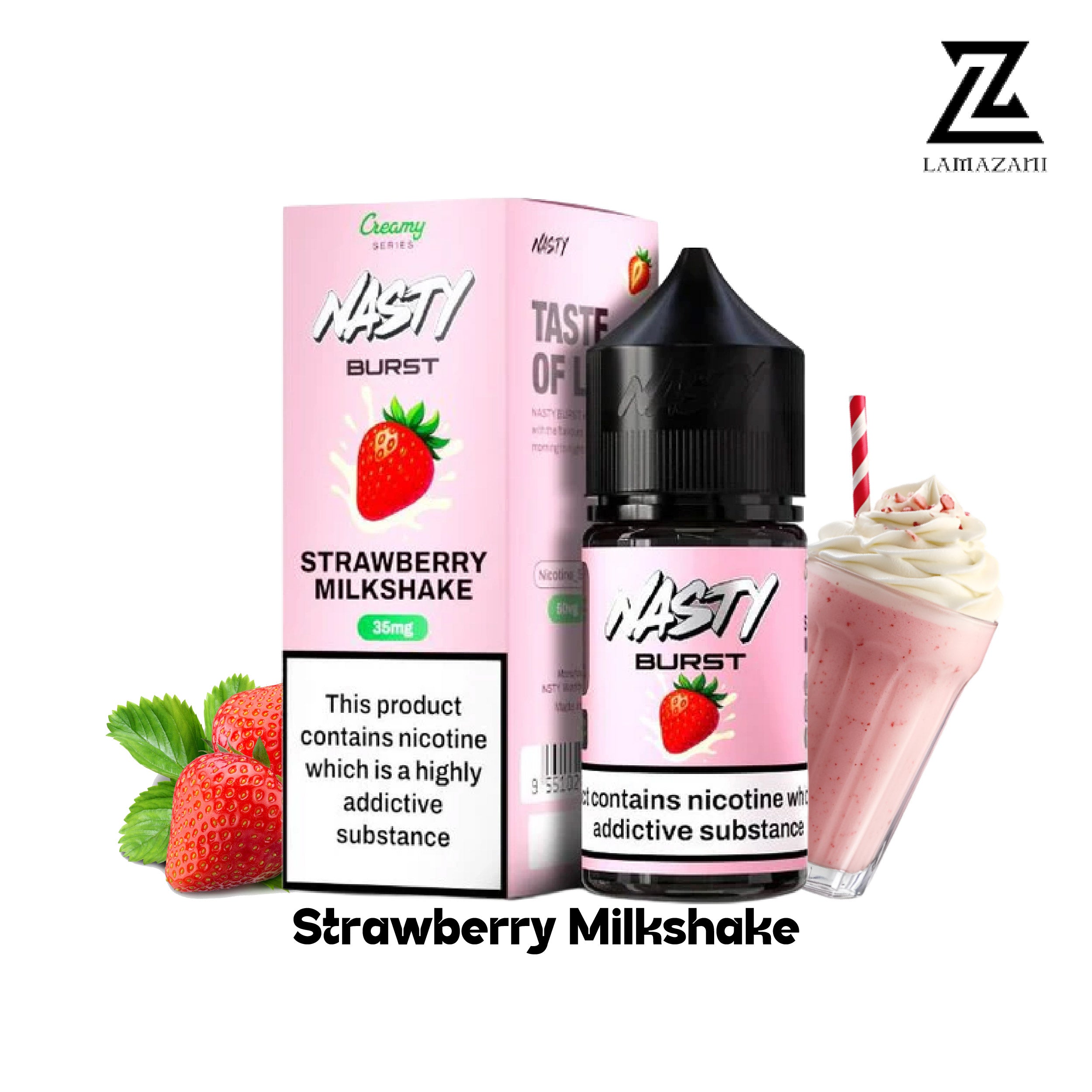 Nasty Strawberry Milkshake 30ML Nicotine Salt 35mg,50mg Vape Juice UAE | Lamazani
