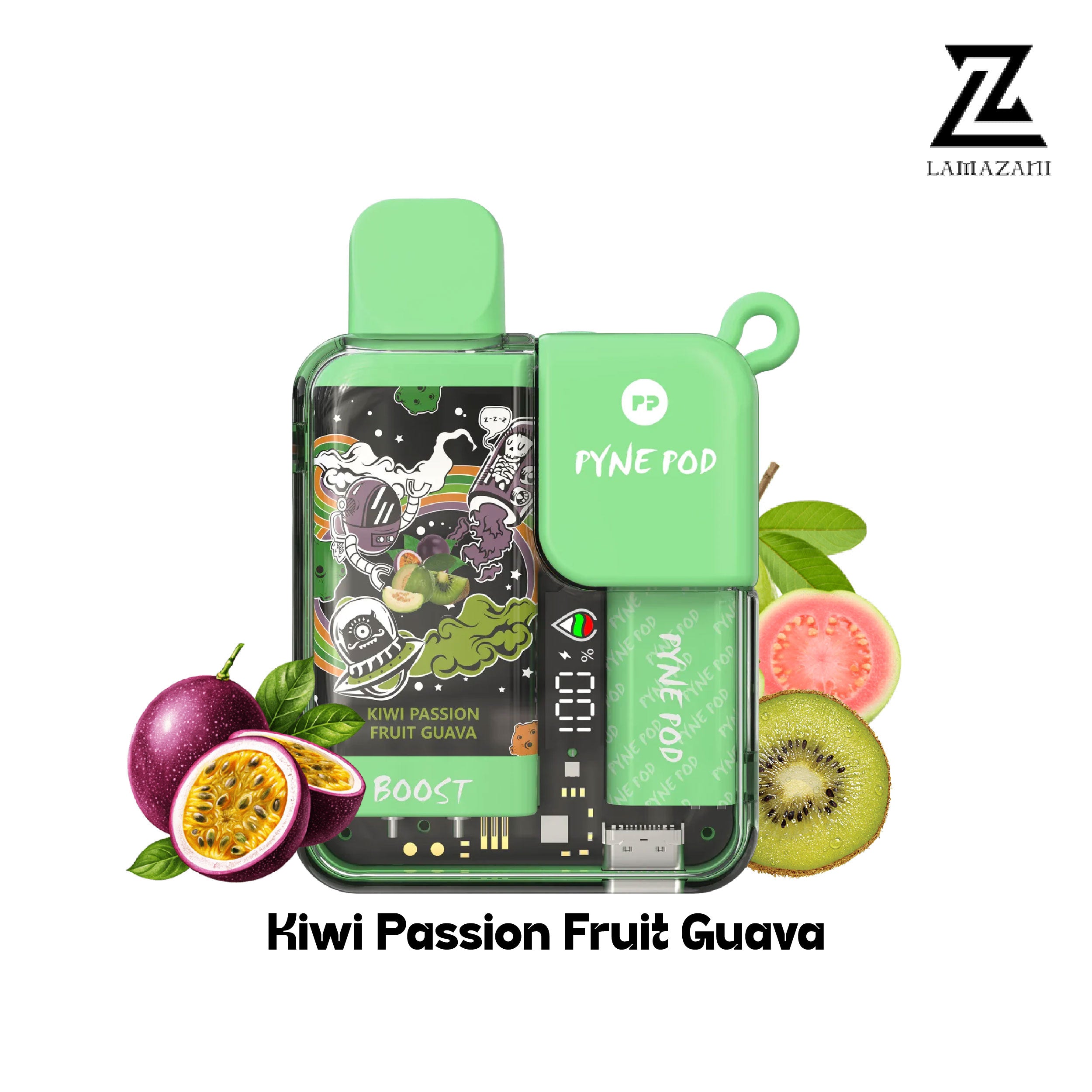 PYNE POD rechargeable vape kiwi passion fruit guava