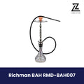 Richman luxury hookah with crystal glass base and stainless steel body