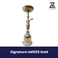 Signature LM1025 Gold Hookah | Premium Glass Shisha