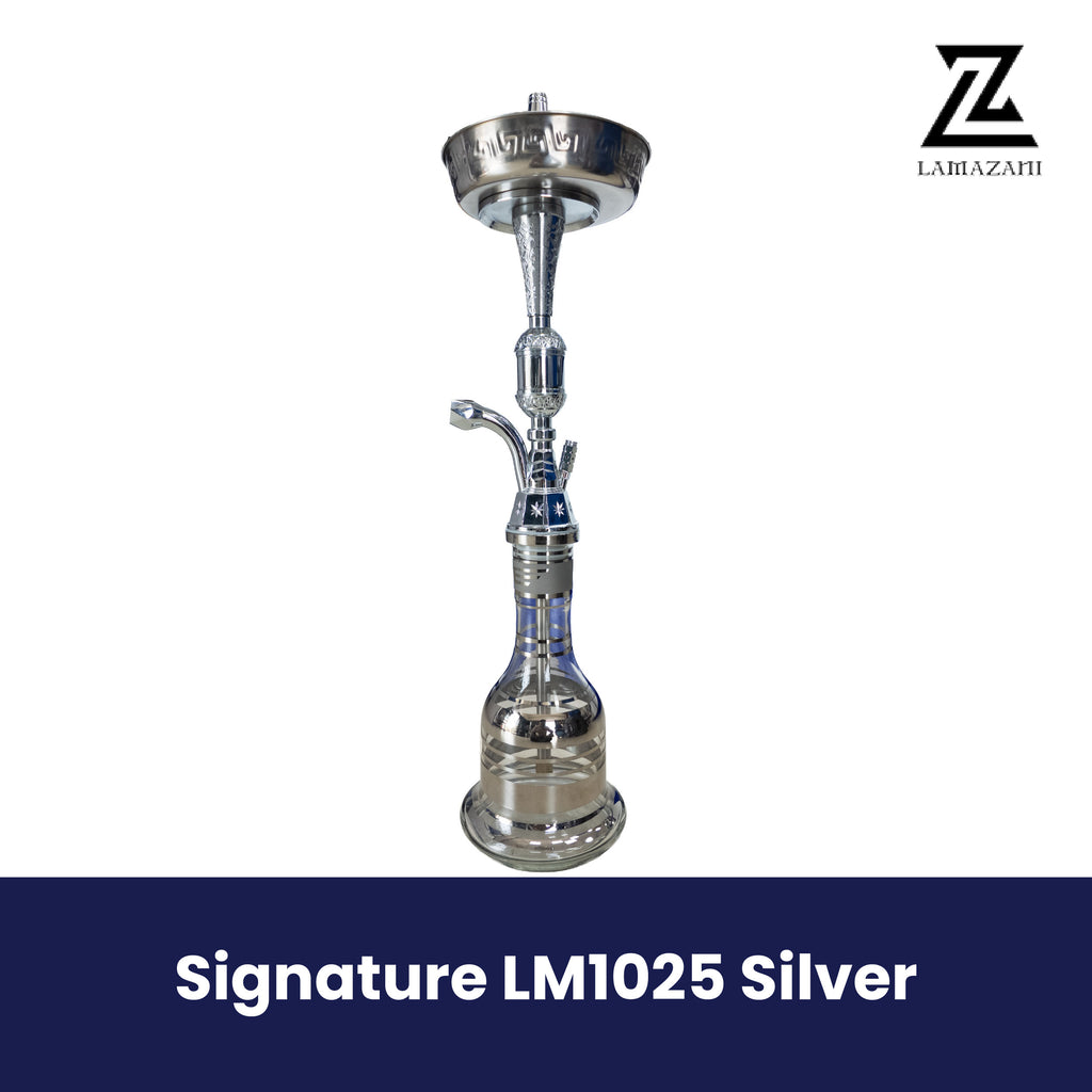 Signature LM1025 Silver Hookah | Premium Stainless Steel Shisha