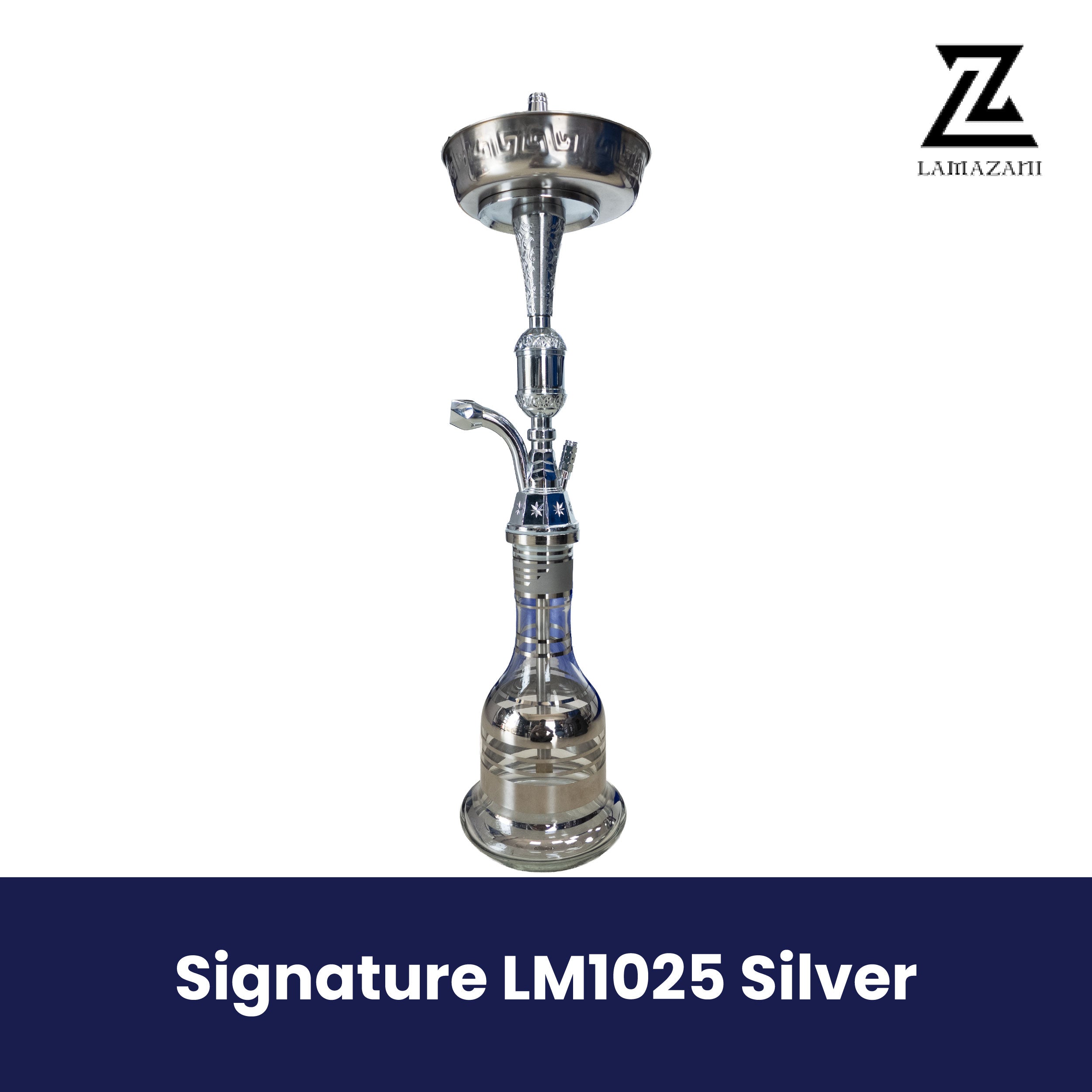 Signature LM1025 Silver Hookah | Premium Stainless Steel Shisha