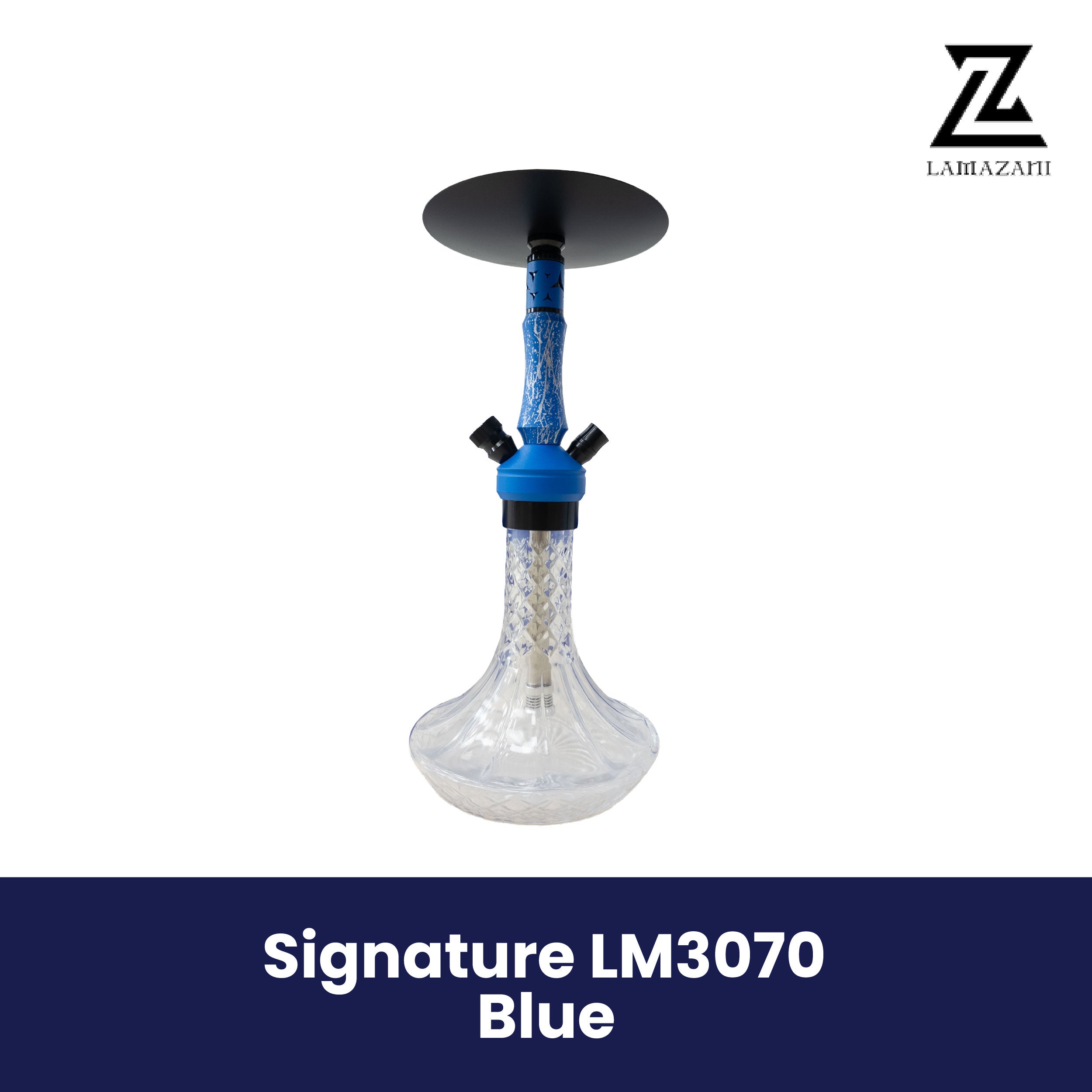 Signature LM3070 Blue Hookah | Premium Glass Shisha