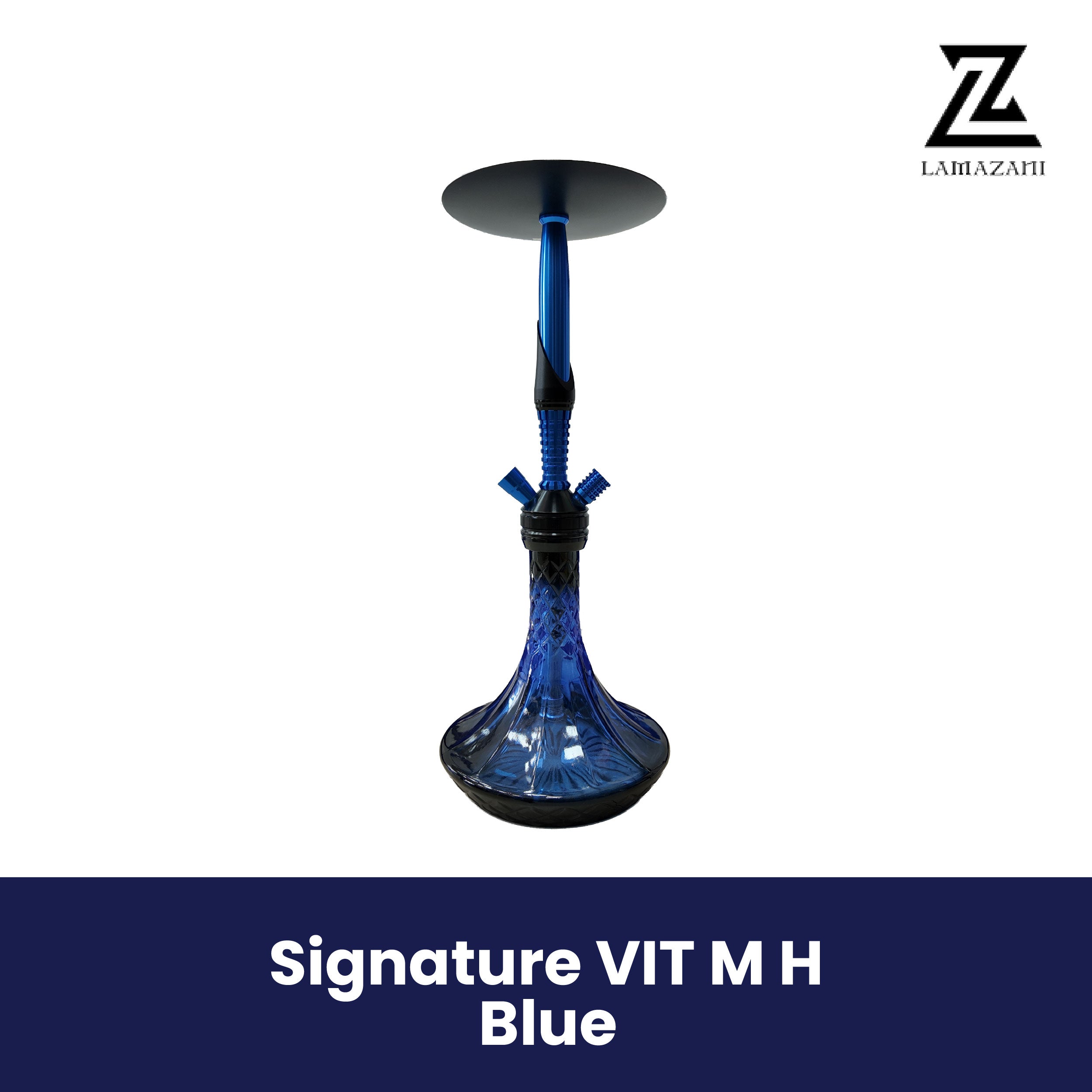 Signature VIT M H Blue Hookah | Premium Glass Shisha