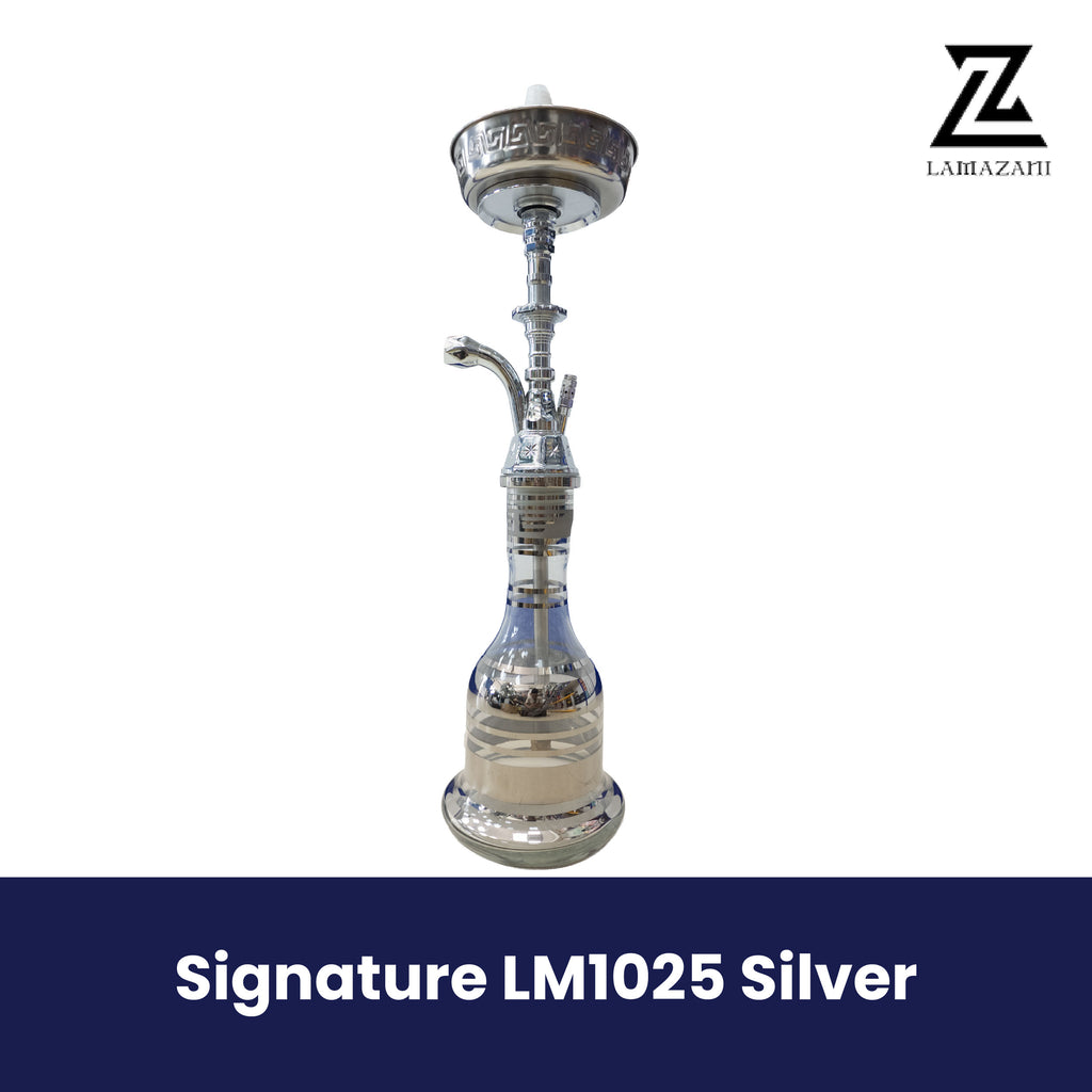 Signature LM1025 Silver Hookah | Premium Stainless Steel Shisha