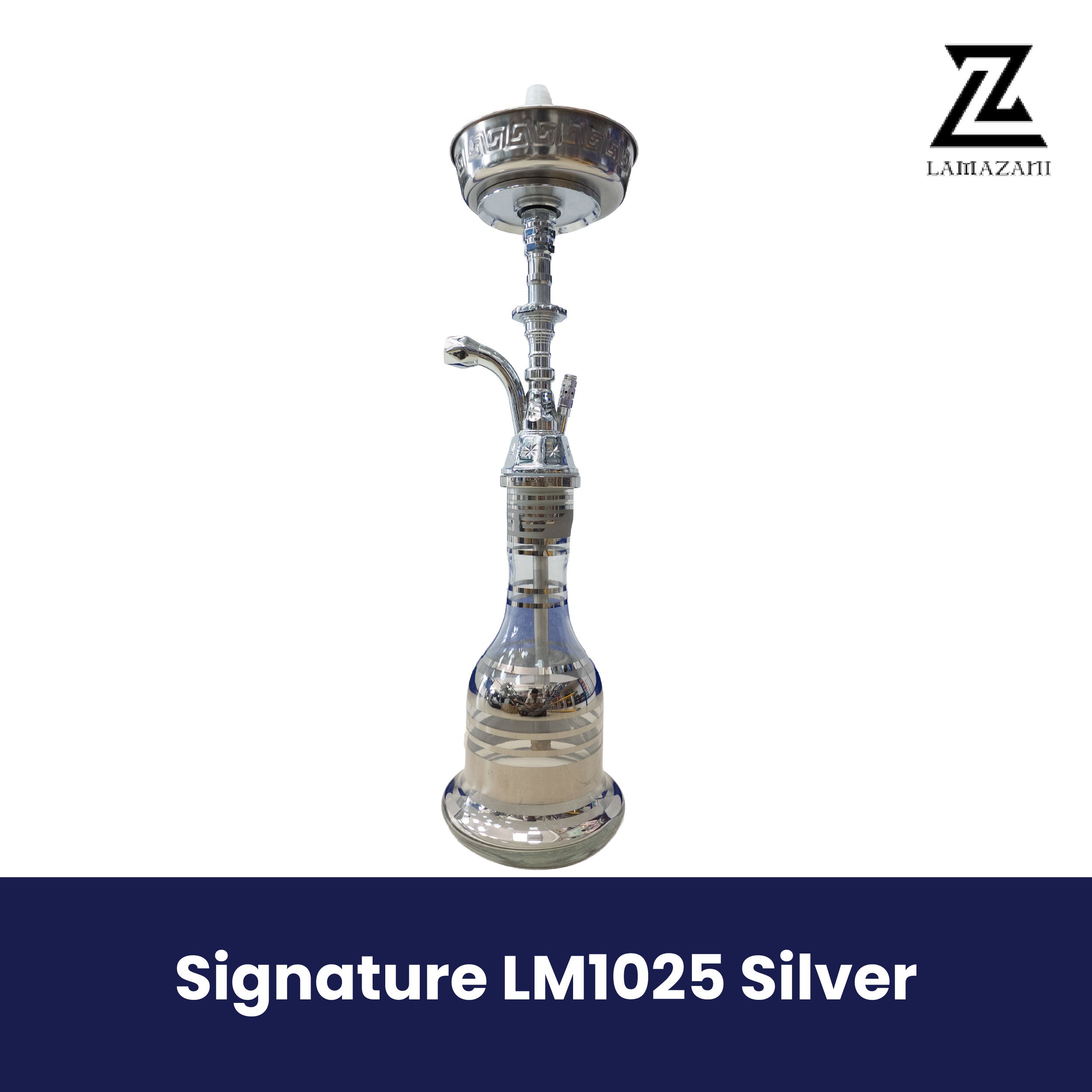 Signature LM1025 Silver Hookah | Premium Stainless Steel Shisha