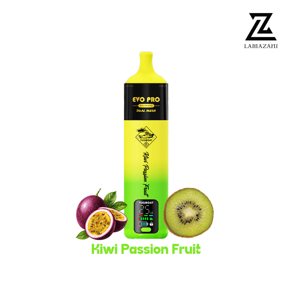 Tugboat Evo Pro Kiwi Passion Fruit   Disposable Vape Device