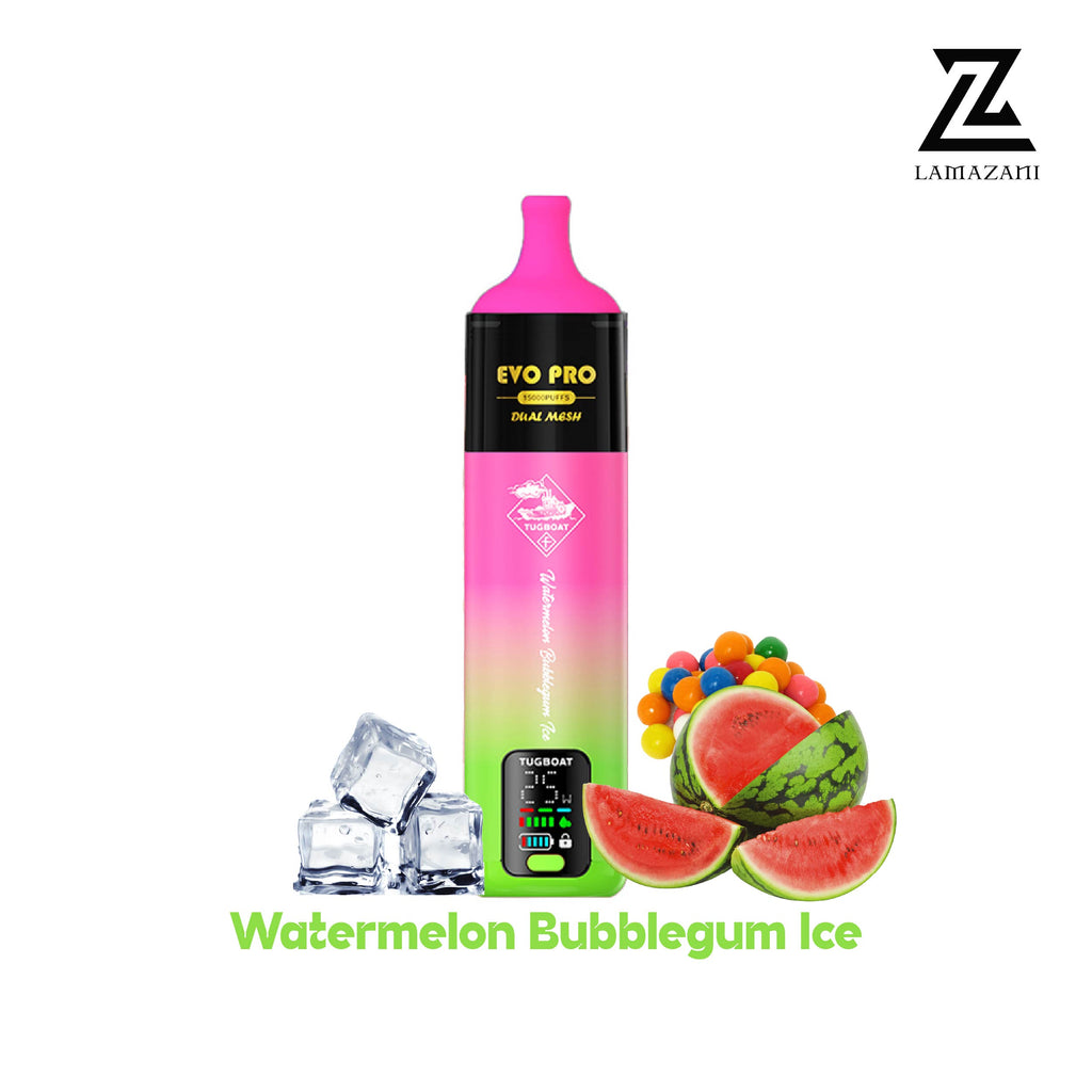Tugboat Evo Pro Watermelon Bubblegum Ice  Disposable Vape Device