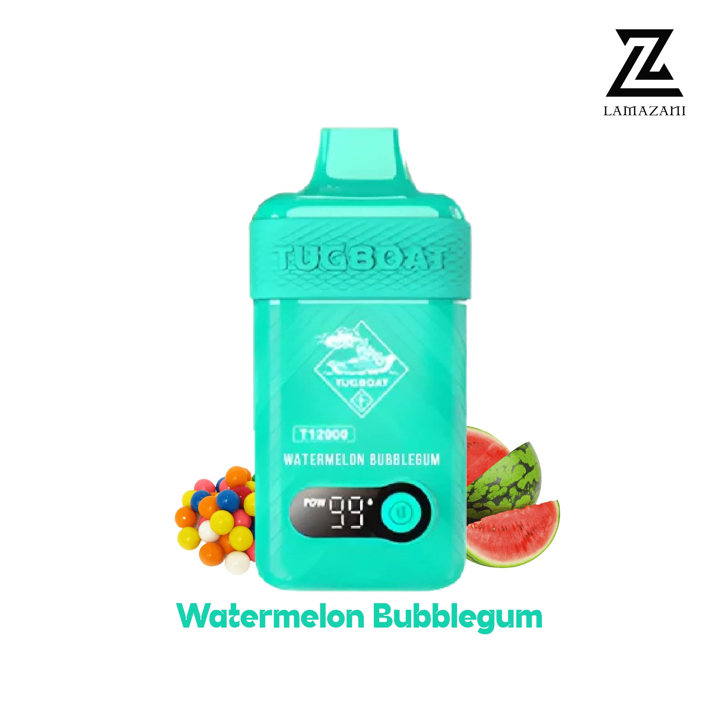 Tugboat T12000 Watermelon Bubblegum Disposable Vape 
