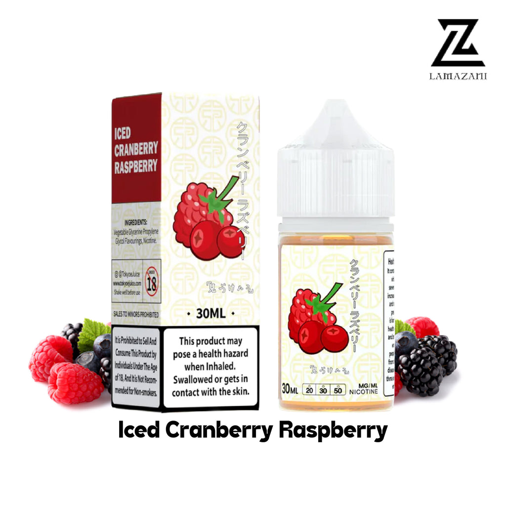 Tokyo Iced Cranberry  Raspberry  30ml nic salt with 30mg & 50mg  vape juice.