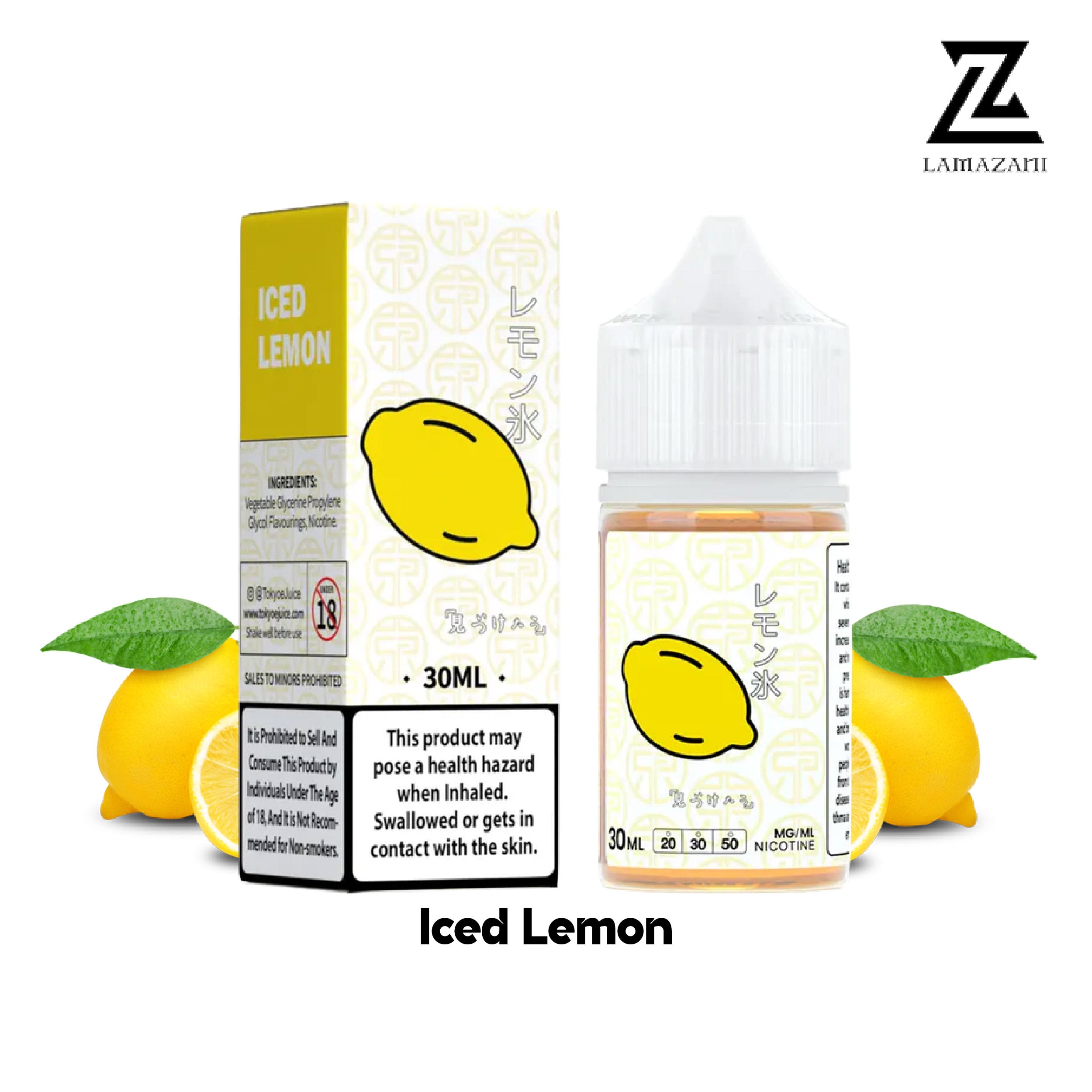 Tokyo Iced Lemon 30ml nic salt with 30mg & 50mg vape juice.