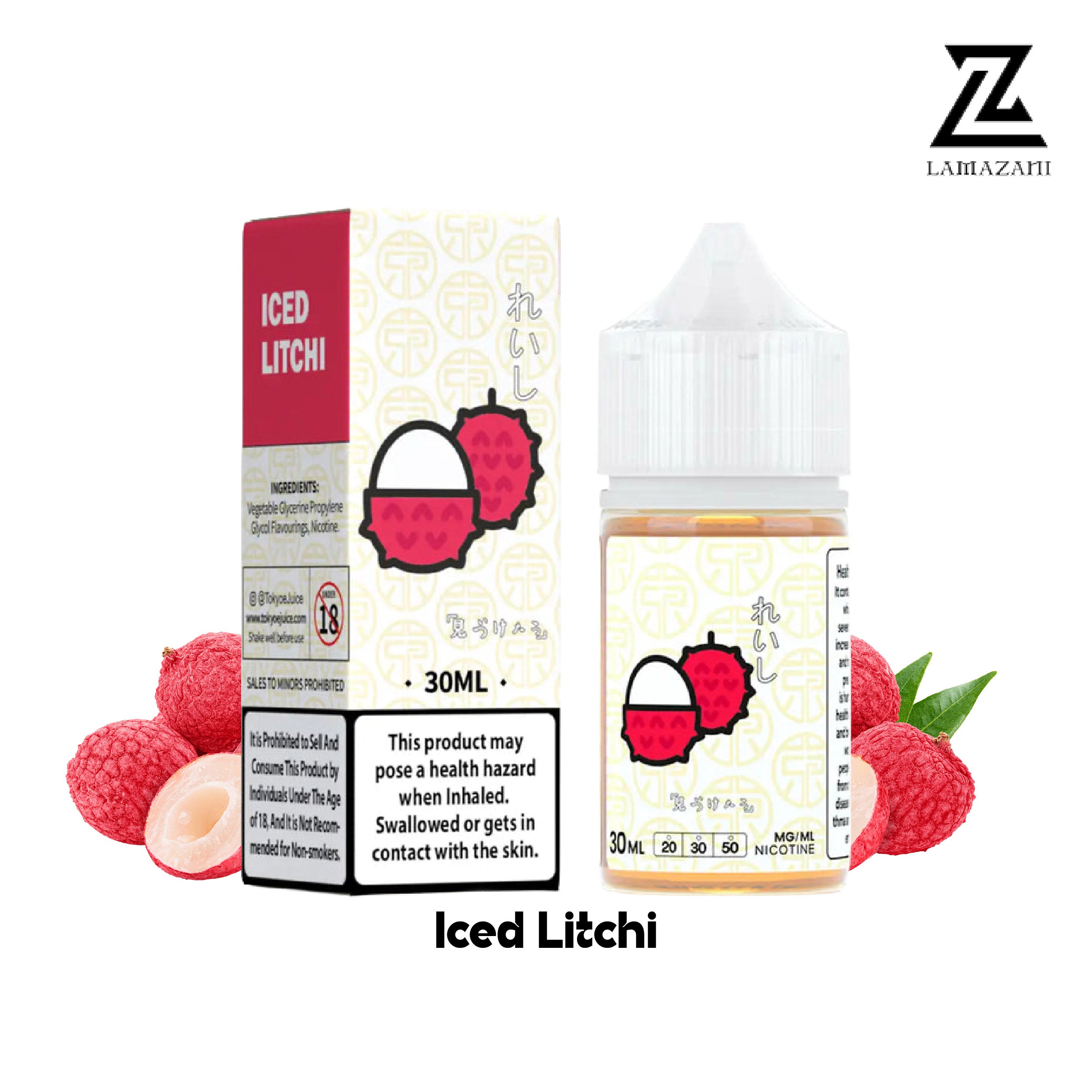 Tokyo Iced Litchi 30ml nic salt with 30mg & 50mg  vape juice.