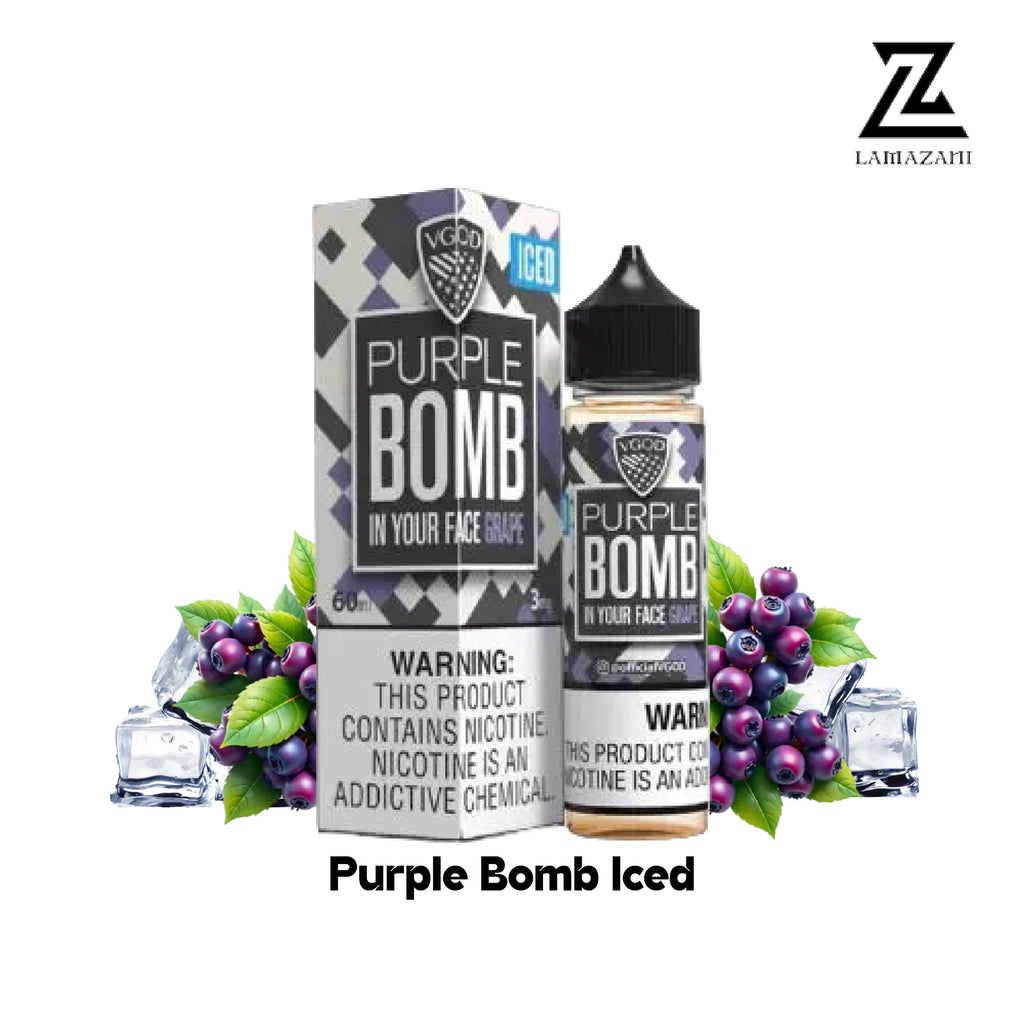 VGOD 60ML   3mg,6mg,12mg,18mg   Purple Bomb Iced vape juice